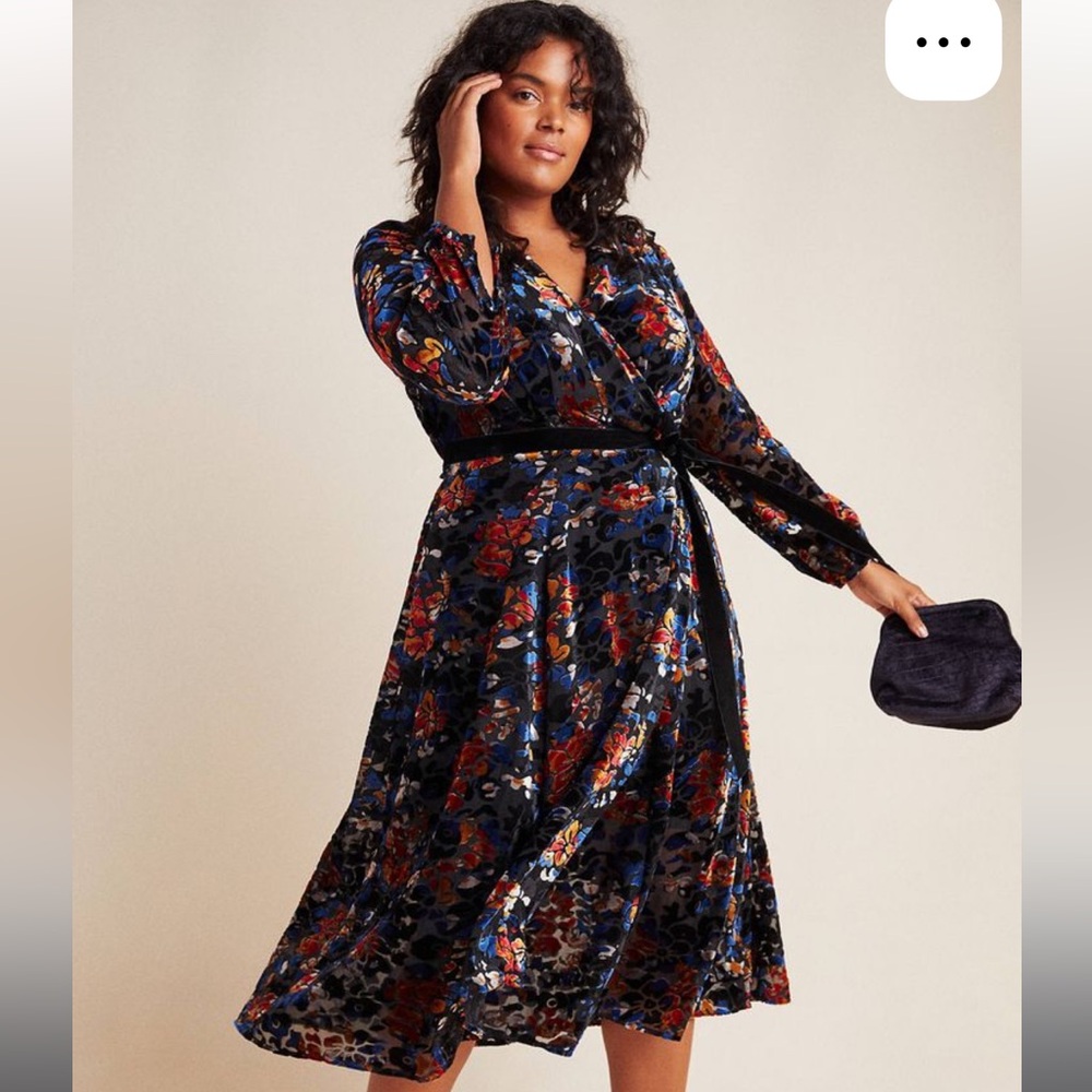 Anthropologie x Hutch 1X NWT velvet wrap dress